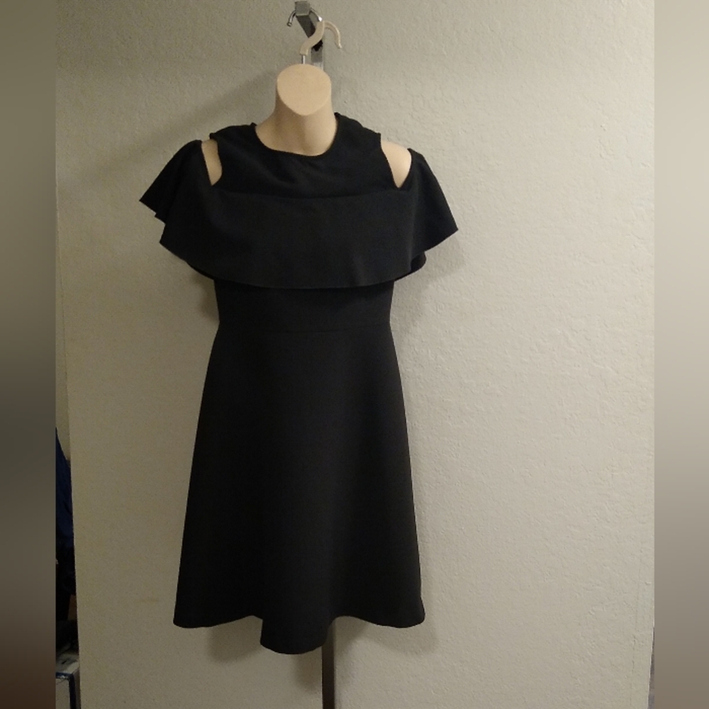 Nanette Lepore Black Cold Shoulder Girl or Teen's Small Dress 4